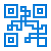 Zwart-wit QR-code.